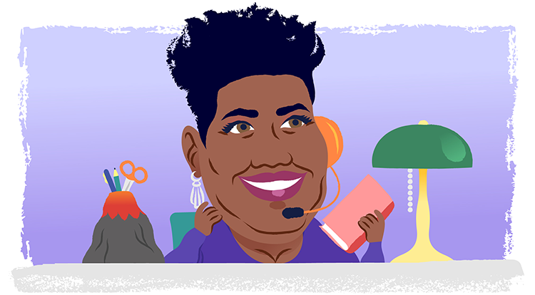 Leslie Jones Working in a Call Center